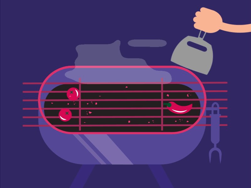 Barbecue after animation barbecue bold effects food graphics grill illustrator