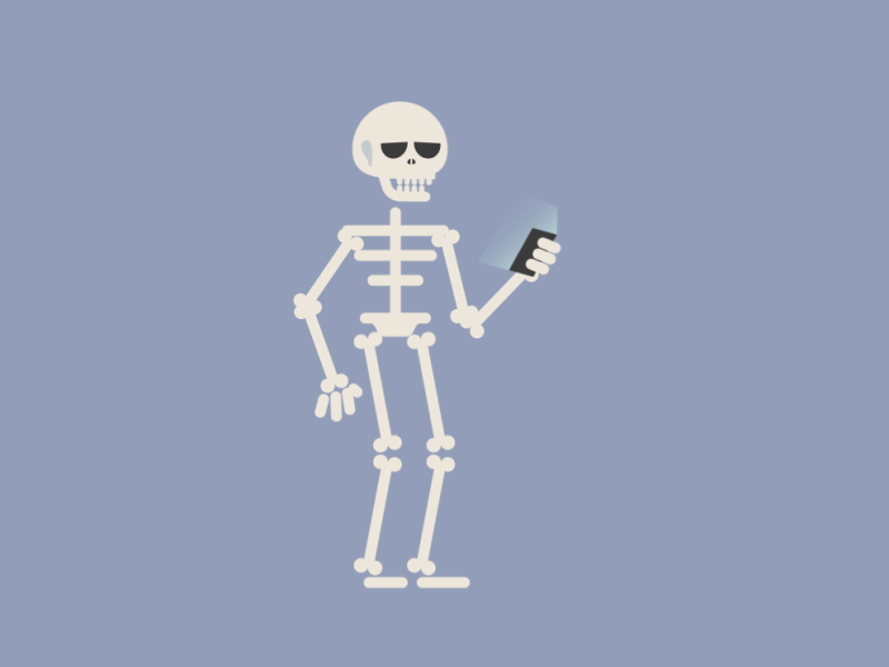 Watching your own funeral be like... after animation bold effects graphics illustrator phone skeleton wait