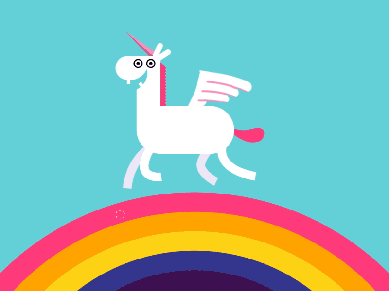 Fun after animation bold effects graphics illustrator pride rainbow ride unicorn