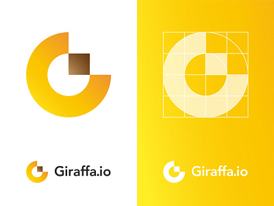 Monday Grid n°1 | G as Giraffa blockchain brand brand identity branding concept design g icon logo logo construction logo grid modern modern logo monday grid paul lasson yellow
