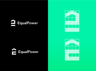 Monday Grid n°3 | Home + Equal | Energy supplier brand brand identity branding concept design energy equal green grid logo home house icon logo construction modern logo monday grid paul lasson