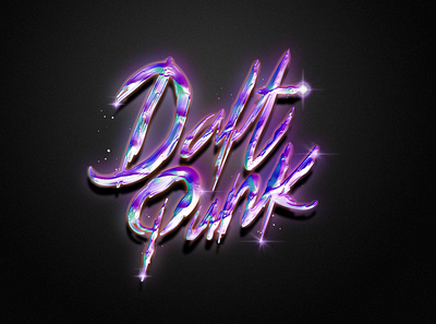 daft punk bye daft punk daftpunk dark design electronic experimental futuristic lettering musician retro thanks tribute type type art