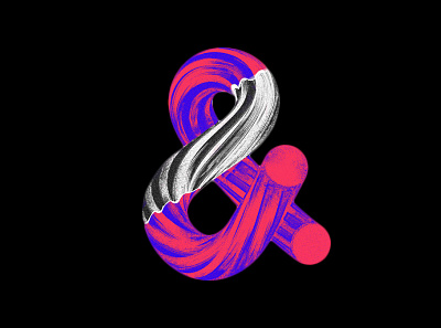 Ampersand ampersand brush experimental illustrator lettering retro type