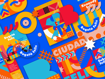 Bogota feliz brand bogota branding cities city colors composition flags happy icons illustration
