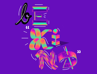 Be kind 36 days of type 3d experimental kind lettering type