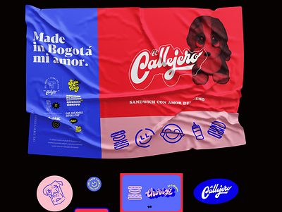 callejero brand brand design brand identity colombian colors composition food lettering logo restaraunt street food