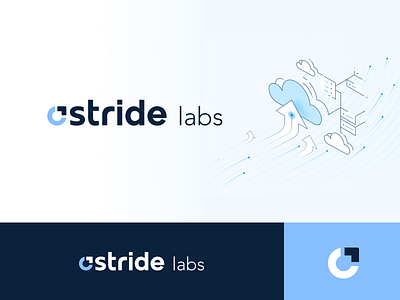 Design logo for the company ostride labs brand design cloud design icon labs logo logodesign logotype ostride pin typography