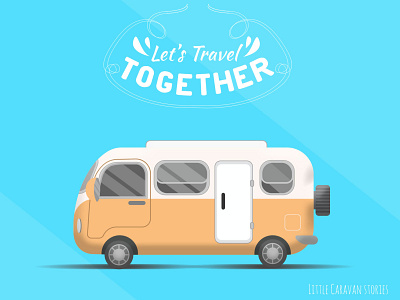 Caravan caravan design illustraion illustrator tourismday travel typography vectorart