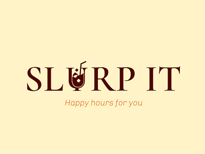 slurp it logo branding design logo logodesign restaurant branding typography vector