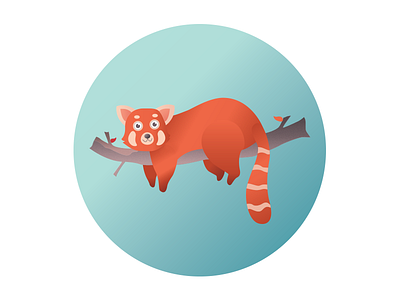 Just Hangin' Around design illustration red panda vector art