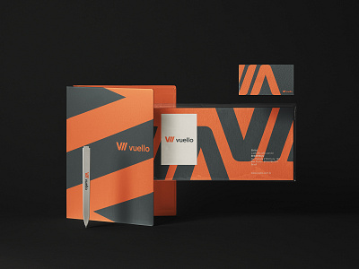 Vuello branding design logo typography