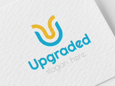 Upgraded U Letter Logo Design Concept