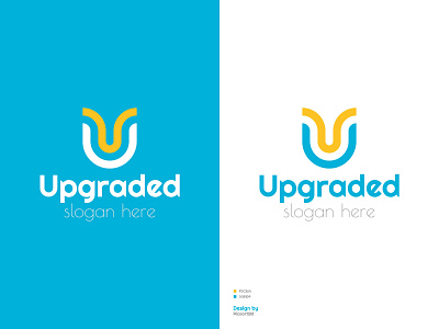 Upgraded U Letter Logo Template graphic design web