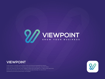 ViewPoint Logo Design Concept V Letter Presentation