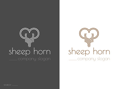 Sheep Horn Logo branding company logo horn logo logo branding