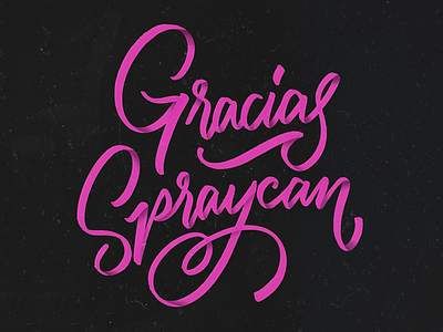 Gracias Spraycan calligraphy debut digital graphic design lettering lustfortype photoshop type