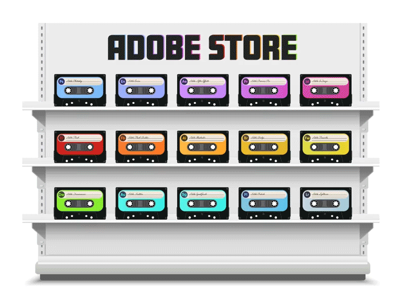 Adobe Store adobe after effects cassette creative dreamweaver illustrator indesign lightroom motion photoshop premiere pro shop