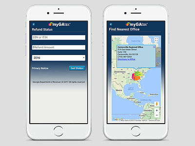 myGaTax Mobile App mobileapps mockups ui ux uxresearch wireframes