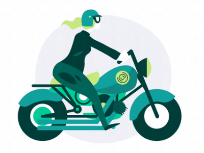 Move fast and break things animated biker gif illustration motion design moto
