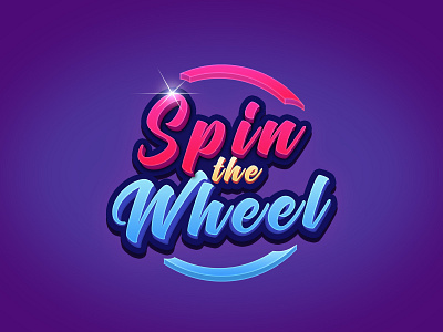 Spin The Wheel Title Design branding design graph paper graphic design lettering logo mobile game title vector