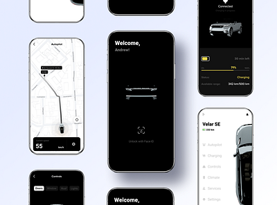 Range Rover Smart Car app animation app automobile automotive car design experience mobile motion motion design rangerover smart ui uidesign ux uxdesign uxui