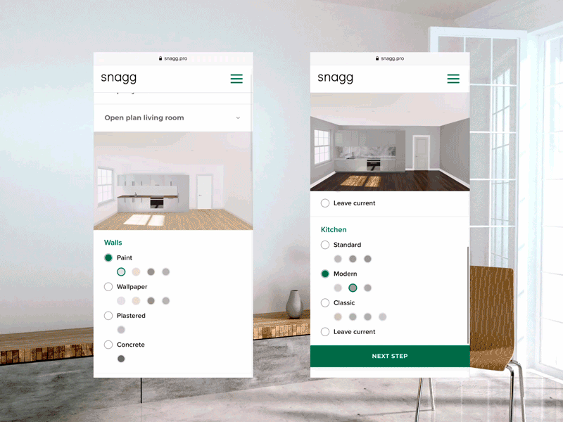 Online Interior constructor animation app automobile automotive design smart ui uidesign ux uxdesign