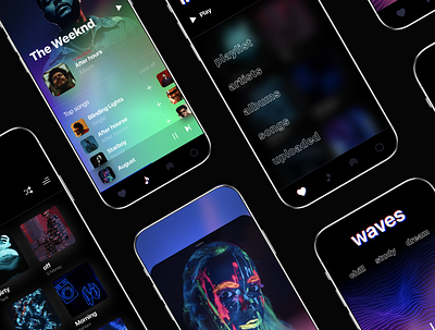 Wave - Music app animation app automobile design smart ui uidesign ux