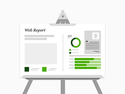 Web Report Illustration board graphic design illustration illustrations presentation web report white board