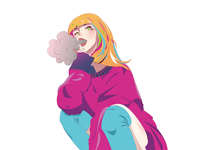 Smoking In 3 Meters Away From Eateries Concept Art [WIP] character character art character concept character creation character design design illustration