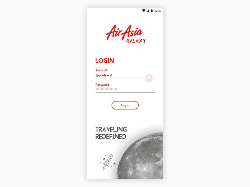 Space Travel Today airasia animation app design layout mobile apps ui ui design uiux user interface ux