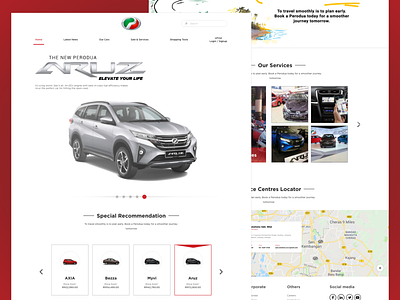 Perodua Website Redesign Concept branding clean design illustration landing page layout logo ui ui design uiux user interface ux vector web web design website