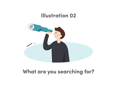 What am i searching for? character character design design illustration search telescope