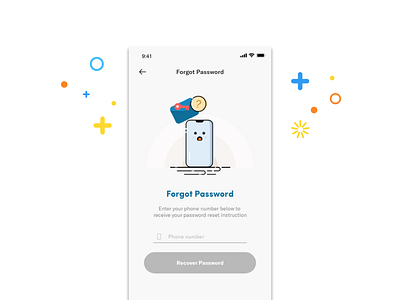 Forgot Pasword Apps design forgot password illustration ui uidesign uiux user interface
