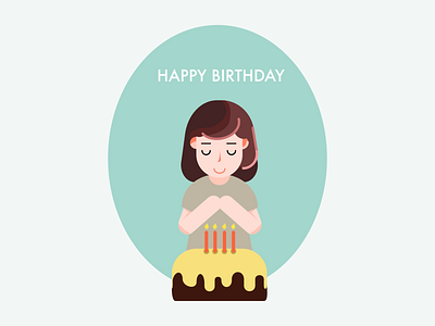 Happy Birthday birthday birthday cake cake design happybirthday illustration vector