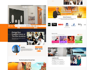 The One Academy Website Redesign Concept design illustration landing page layout ui ui design uiux ux web design