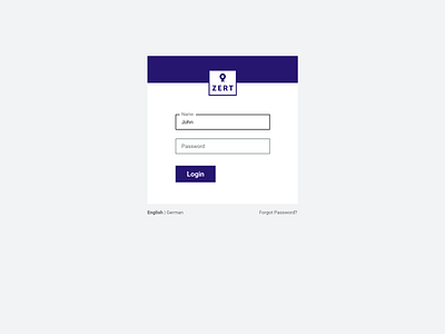 Login form with floating label