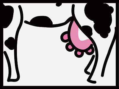 juicy cow animal cow illustration illustrator milk minimal minimalism pink theyearofox