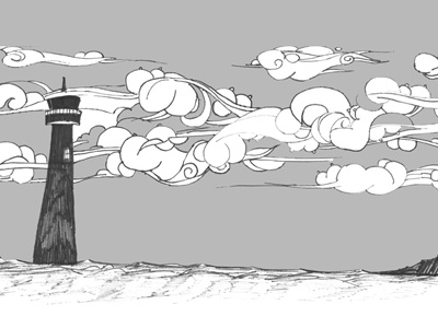Run Black, Run III illustration hand drawing pen bw