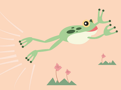 Frog frog illustration illustrator kidsbook vector