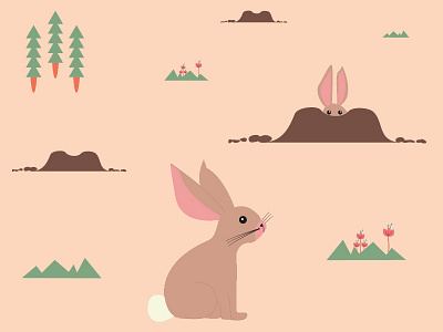 Rabbit illustration illustrator kidsbook rabbit vector