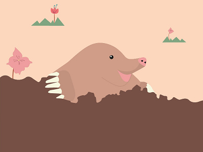 Mole animal illustration illustrator kidsbook mole vector