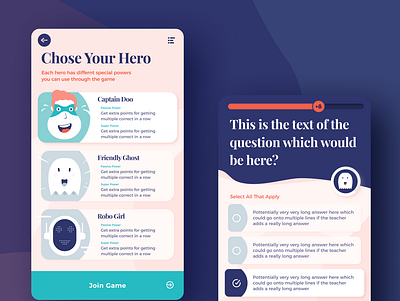 Mobile View of Quiz App game game ui mobile question question app questionnaire quiz quiz app trivia