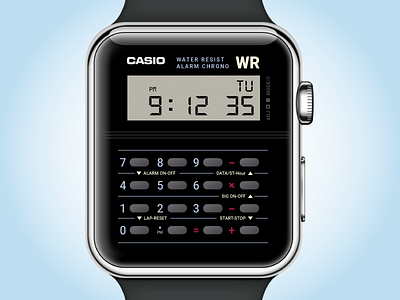 Casio Watch 100days app calculator illustrator retro ui watch