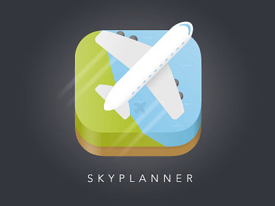 Flight Planner App Icon 005 100days app flight icon illustration illustrator plane ui