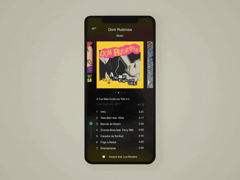 Responsive Album Section Design album concept design hip hop iphonex music responsive
