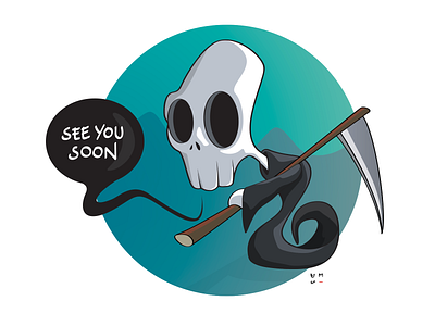 See you soon character design comic death digital digital illustration digitalart drawing graphic illustration illustrator photoshop vector vector illustration