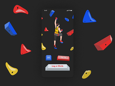 Login Screen for a Climbing App app app design application branding climbing climbing app daily ui challenge design design practice login mobile app mobile design signup ui ui challenge ux