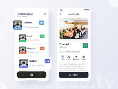 Conference Room Booking App app bayzid branding clean colorful community corporate creative design figma hotel ios office opacity room room booking room service typography ui ux
