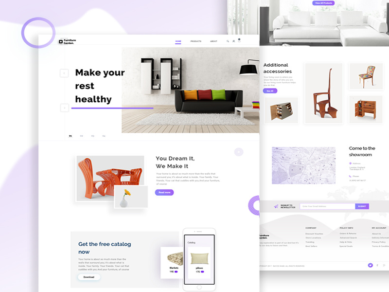 Furniture Garden-creative business landing page design by BaYzid Khan ...