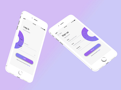 #2 Sign up and log in UI design app colorful ios login mobile signin signup ui uidesign uiux ux